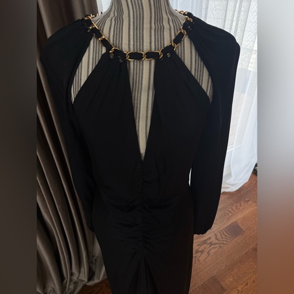 Veronica Beard chain embellished silk blend chiffon midi dress - Picture 8 of 11